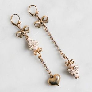 Betsey Johnson Mismatched Mouse Earrings